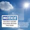 Signmission Security Escort Required Beyond This Point OSHA Notice Sign, Vinyl Decal, 10in W x 7in L, 2PK OS-2PACK-NS-D-710-L-18272 - alternate 3